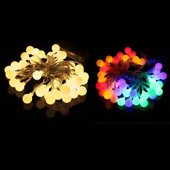 

European Standard 100 Led White Ball Christmas Parties Outdoor or Indoor Decoration String Frosted Light Warm White