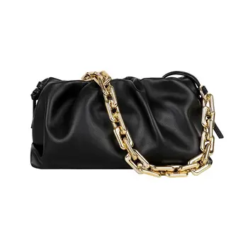 

2020 New Arrival Women Bag Wrinkle Cloud Bag Chain Bag Pure Color Fashion Sling Bag Lady Large Capacity Shoulder Bag