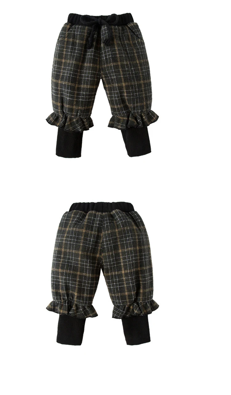 Хлопковые Штаны для малышей плотные штаны для мальчиков г. Осенне-зимняя модная новая детская одежда в клетку детские повседневные штаны
