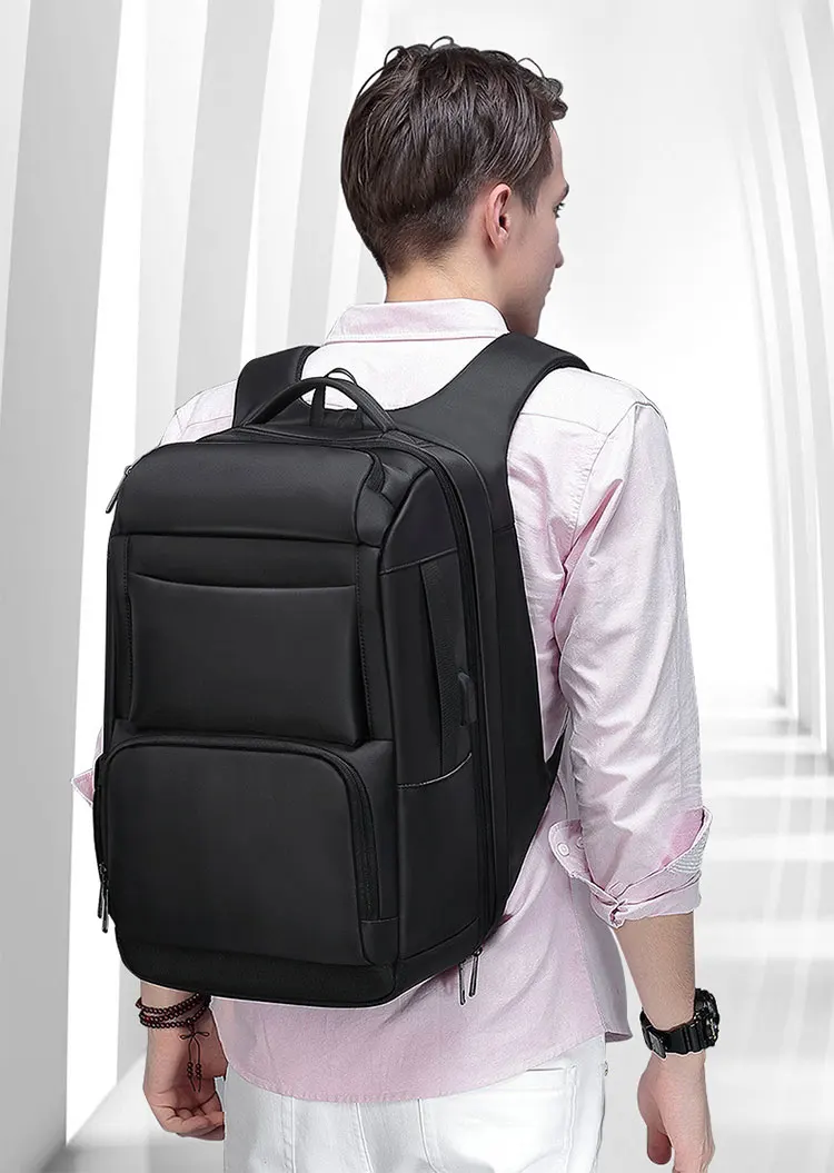 DIENQI Large Capacity Backpacks Men's 17 Inch Laptop Bag Pack USB Charging School Bags Travel Bags For Men Anti Theft Backpack