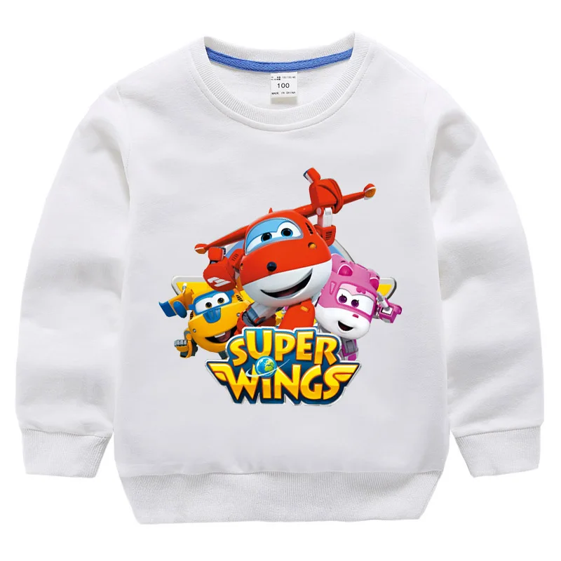 _ Детская футболка с длинным рукавом для мальчиков костюм капюшоном Super Wings
