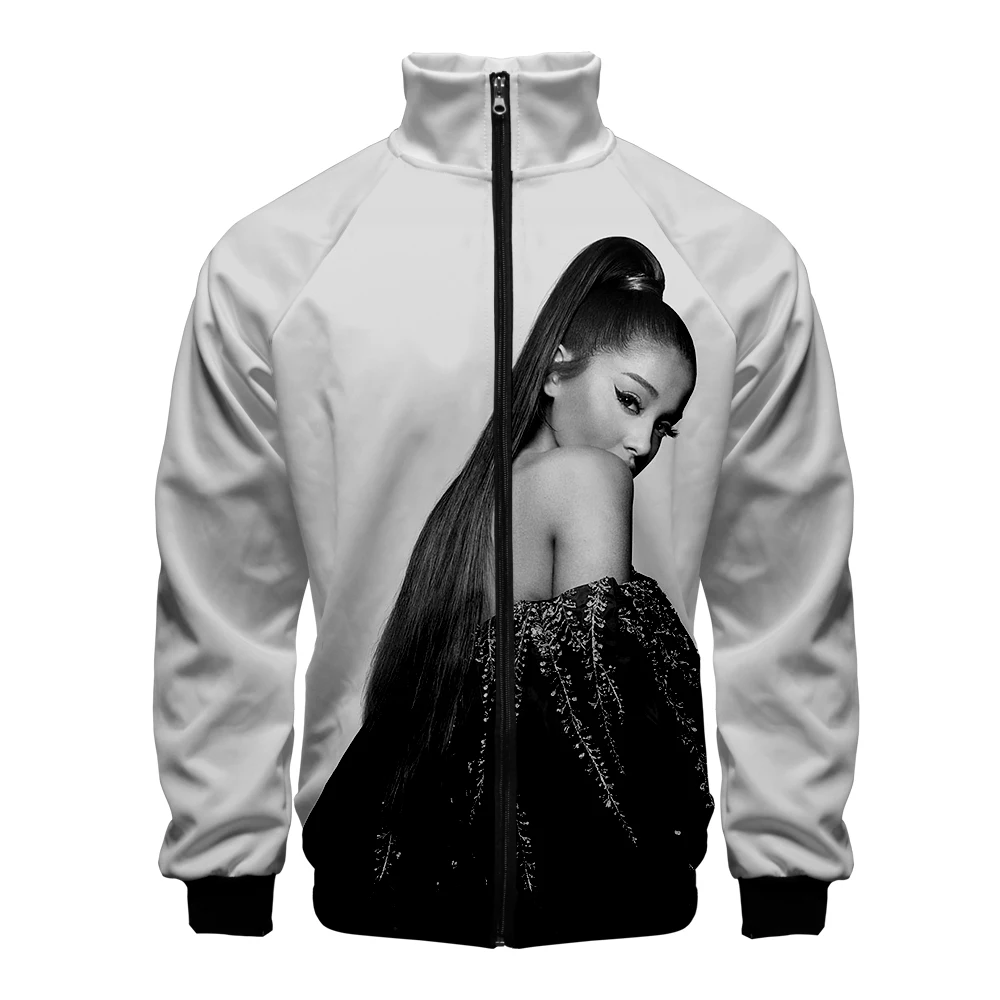 Ariana Grande толстовка на молнии повседневные толстовки Модные крутые Highstreet осенне-весенняя одежда Толстовка для женщин - Цвет: H