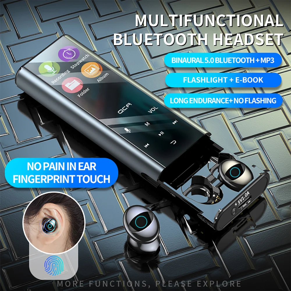 Q1 TWS Bluetooth наушники 5,0 9D многофункциональные Bluetooth наушники IPX7 водонепроницаемый в пределах 6000 мАч Внешний аккумулятор для iOS Android