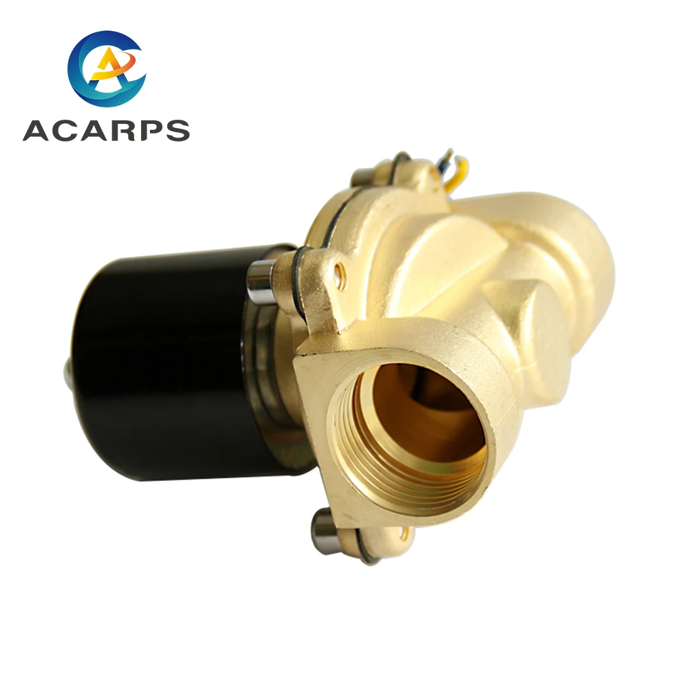 1 дюйм 1/4 дюйма NPT BSP латунный N/C 12 В Соленоидный клапан DN25 DN32 EPDM уплотнение высокой