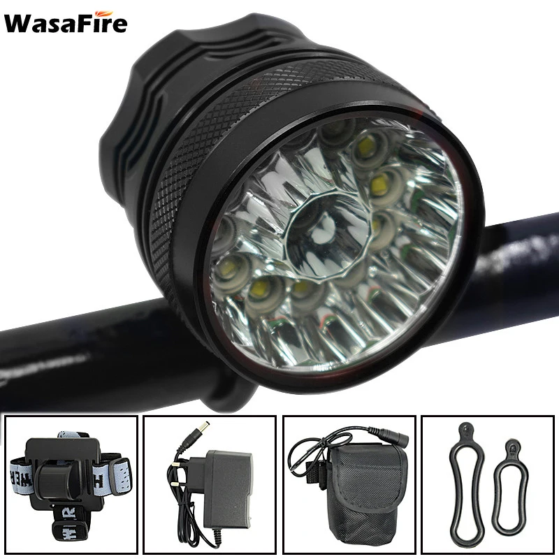 Outdoor Bicycle Bike Front LED Light 3 Modes Waterproof Head Lamp with Holder