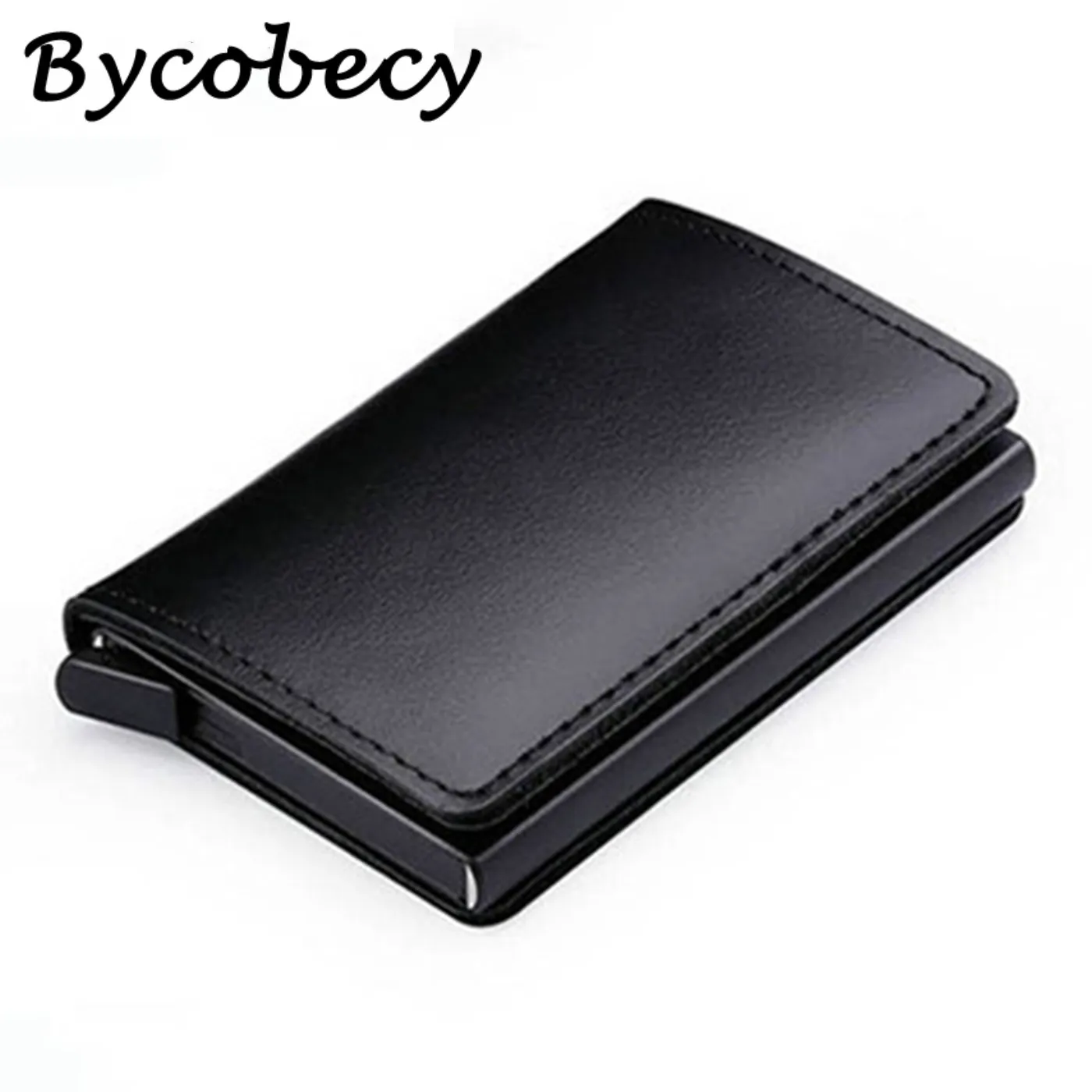 Bycobecy новый кошелек из натуральной кожи тонкий бизнес держатель для карт RFID