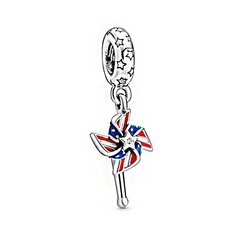 Fit Original Pandora Bracelets New 925 Sterling Silver American Pinwheel Dangle Charms Beads Women DIY Jewelry | Украшения и