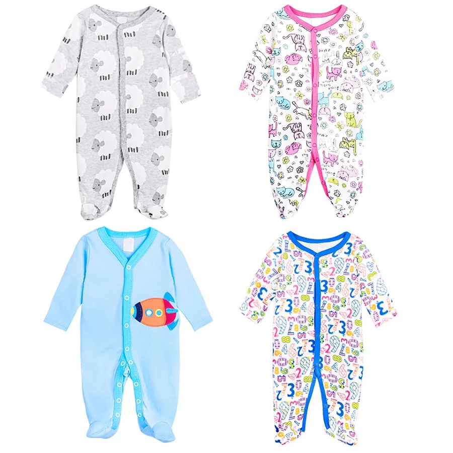 Детский комбинезон унисекс с длинными рукавами для новорожденных 0 12 месяцев 3