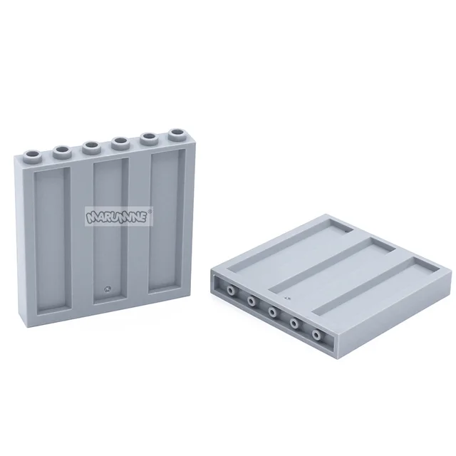 Marumine 23405 Panel 1x6x5 Corrugated Plate 30PCS Model Kit Container Car Building Bricks Children City Construction Blocks Toys 6