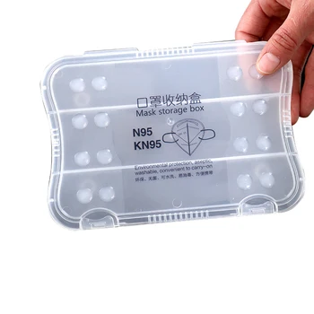 

2pcs Mini Portable Dustproof Mask Case Disposable Face Masks Container Dustproof And Moistureproof Multifunctional Storage Box