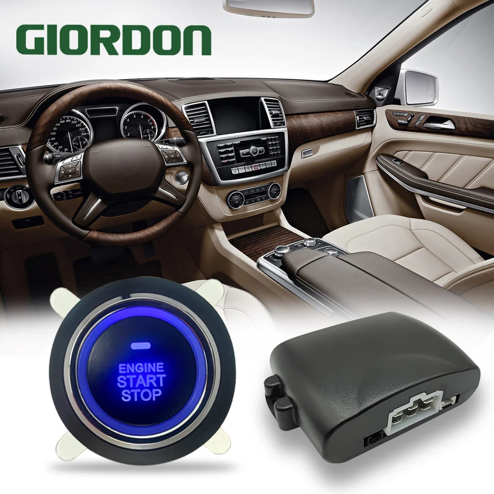 Sistema Di Accesso Senza Chiave Universale Interruttore A Chiave Di Avvio A Una Chiave Per Auto, Chiave Di Arresto Di Avvio Del Veicolo 12V, Sistema D