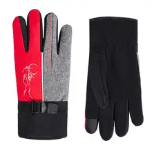 1 пара ветрозащитные зимние теплые перчатки мужские и женские перчатки для сноуборда, лыж с сенсорным экраном зимние Бархатные перчатки варежки