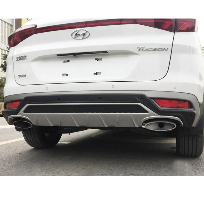 Для hyundai Tucson бампер передний+ задний протектор Анти-Ударная пластина Высокое качество абсолютно ABS автомобильные аксессуары