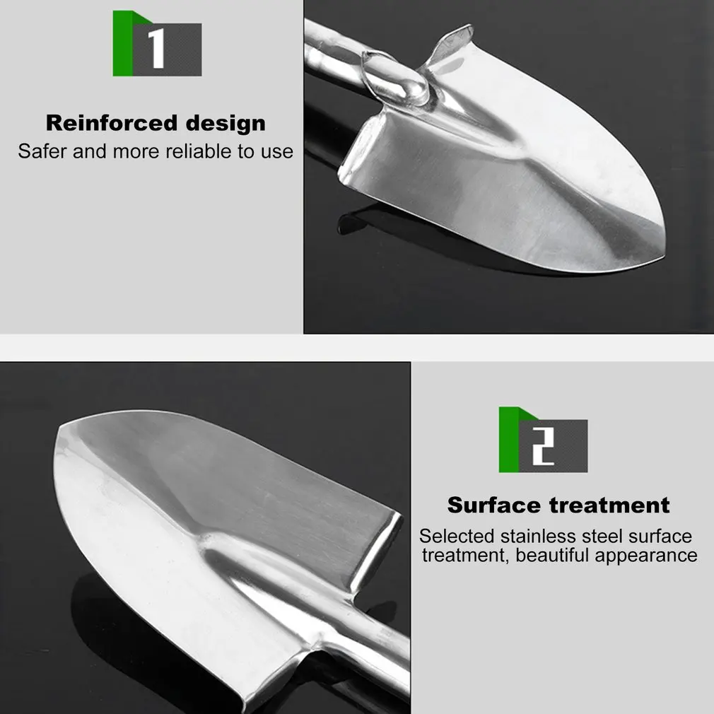 Stainless Steel Garden Shovel Durable Outdoor Explore Camping Spade Shovel Emergency Survival Hand Tool Garden Shovel