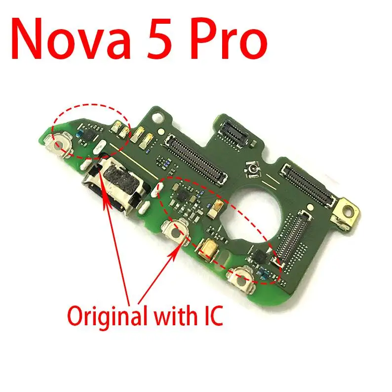 Новинка для huawei Nova 2S 3 3i 5i 3e 4e 5 Pro usb зарядный порт док-станция зарядное устройство разъем плата гибкий кабель - Цвет: Nova 5 Pro Original