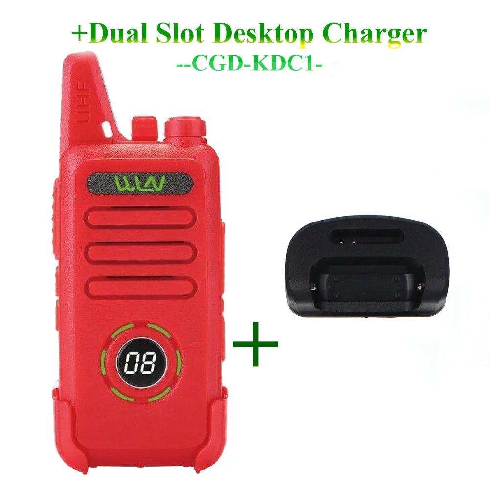 WLN KD-C1 Plus Mini Walkie Talkie UHF 400-470 МГц с 16 каналами двухстороннее радио FM приемопередатчик KD-C1plus - Цвет: Add a desk charger