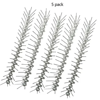 

5pcs Easy Apply UV Resistant Deterrent Factory Railling Wall Fence Effective Safe Bird Spike Pest Stop Stainless Steel Repeller