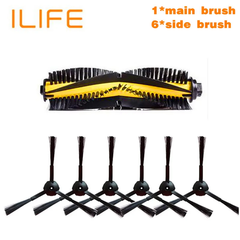 7p Chuwi ilife v7 v7s v7spro V7s plus Запчасти для роботизированного пылесоса комплект основная щетка+ боковая щетка+ фильтр от пыли hepa+ аксессуары для швабры - Цвет: 7p