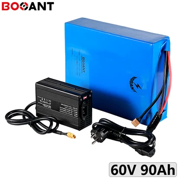 

60V 90Ah 5000W electric scooter battery for Samsung 30B 18650 cell 16S 60V lithium battery with 15A Charger EU US Free Taxes