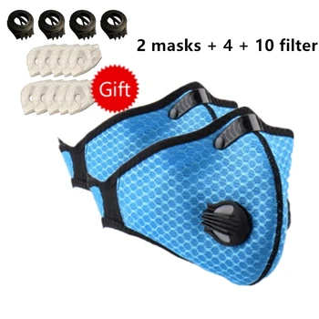 

2PCS Outdoor Cycling Mask Anti-dust Half Face Mask Reusable Washable Anti-Spray Mouth-muffle Windproof For Bicycle Skiing