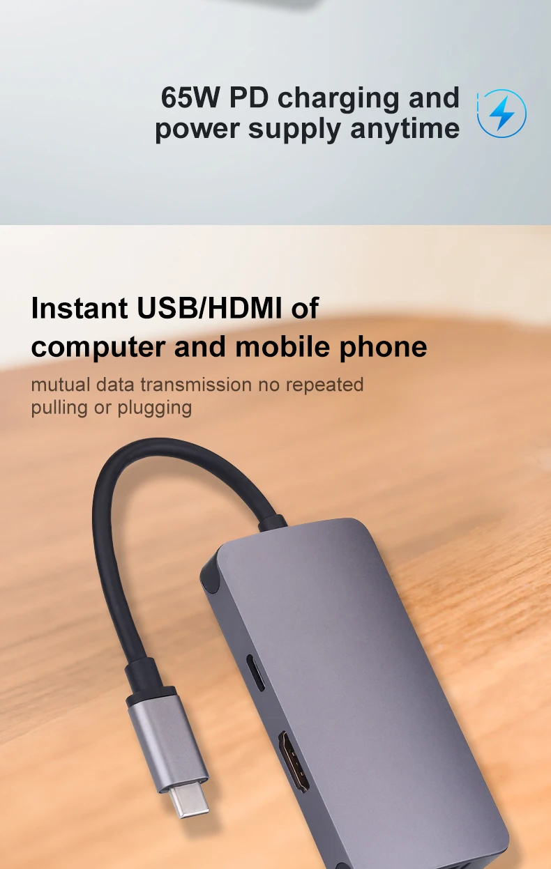 OFCCOM концентратор USB type C до 3,0 USB HDMI RJ45 usb-хаб для MacBook Pro Аксессуары USB разветвитель мульти 5 портов type C концентратор USB-C