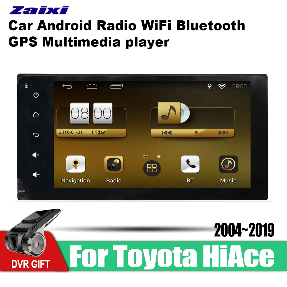 Автомагнитола ZaiXi 7 дюймов 2Din Android Wi Fi HD Bluetooth Tochscreen GPS мультимедийный плеер для Toyota