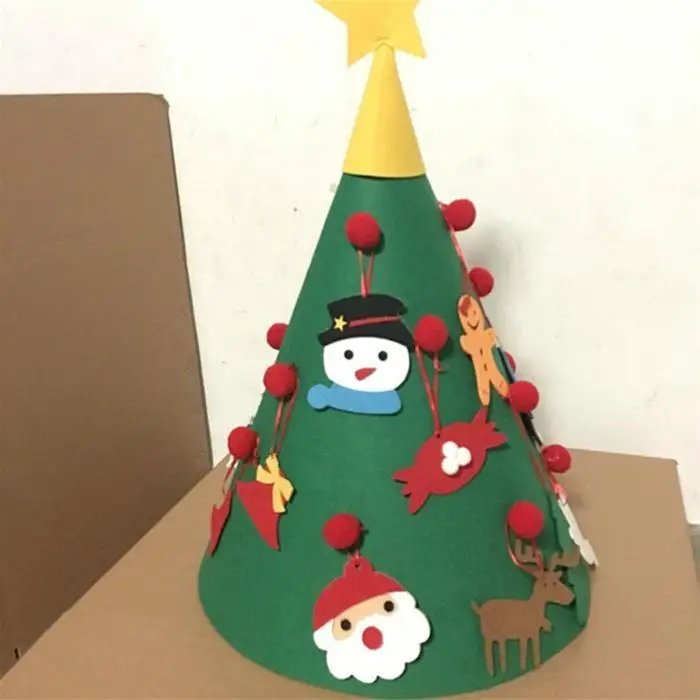 3D DIY войлочная Рождественская елка детское Рождественское украшение для дома из фетра, для Рождественского украшения дома. Подарок многоцветный