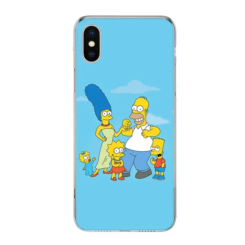 The Simpsons Желтый чехол для телефона для iPhone 11 Pro 7 6X8 6S Plus XS MAX+ XR 5S SE 10 Ten Art TPU Coque Capa Shell - Цвет: TW004-3