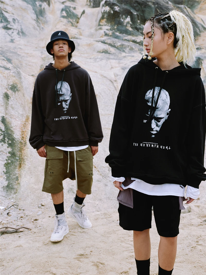CoooColl толстовки 19FW Harajuku с капюшоном хип-хоп модные рыцарские мужские повседневные уличные негабаритные зимние толстовки с капюшоном женские мужские