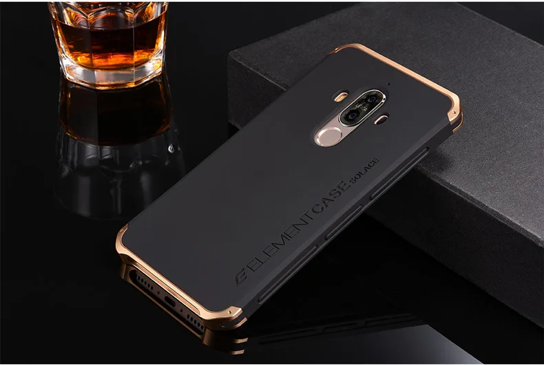 Чехол для Huawei Mate 9 роскошные чехлы для телефонов с дизайнерской алюминиевой и с жесткой задней панелью