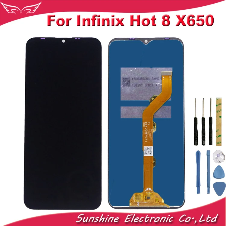Протестированный ЖК-дисплей для Infinix Hot 8 X650 X650C ЖК-экран с сенсорной панелью в