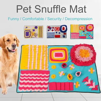 

Pet Dog Snuffle Mat Washable Pet Slow Feeding Mat Leak Food Anti Choking Training Blanket Cat Dog Foraging Training Puzzle Toy