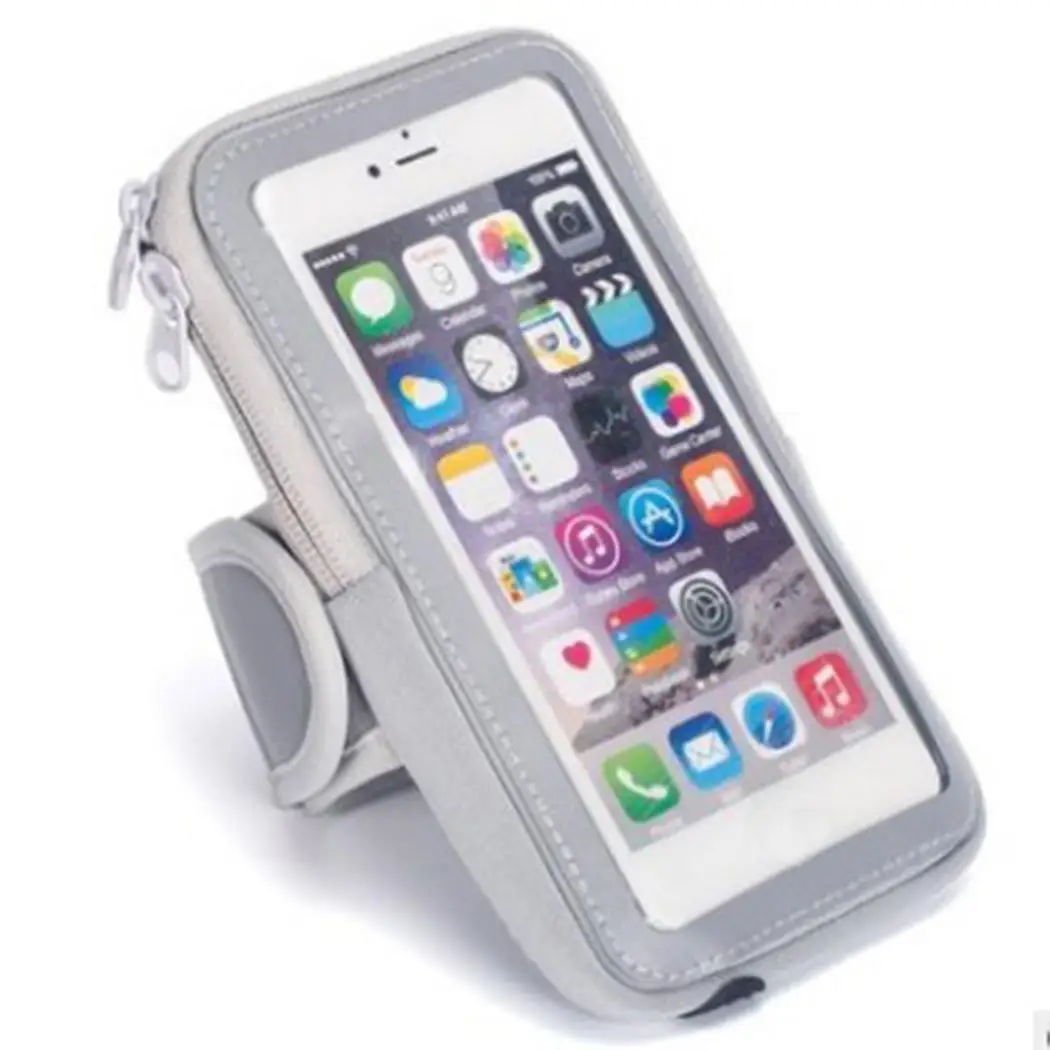 gray 4.7inch Открытый Бег Фитнес скалолазание молния рука лоскутное фитнес, бег, сумка Карманный x 1 Мода - Цвет: gray 4.7inch