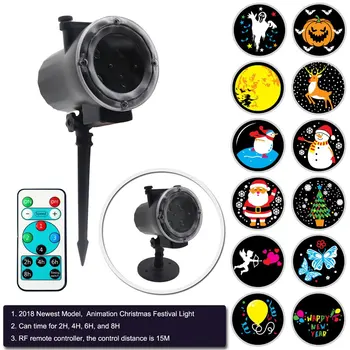 

Christmas Landscape LED Lamp Low Power Consumption Laser Fairy Light Projection Projector Snowflake Outdoor Lawn