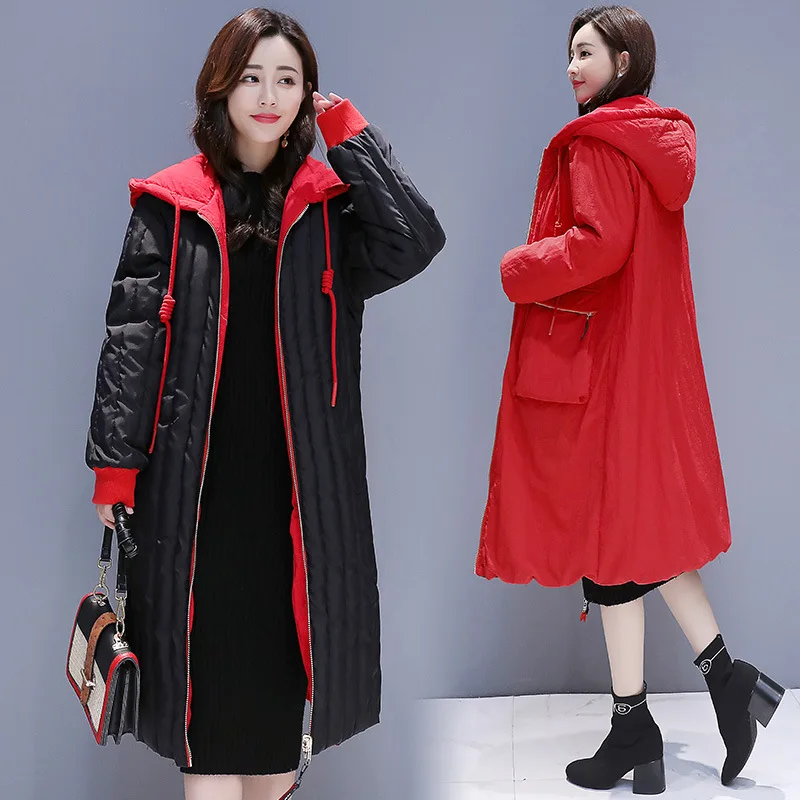 

2018 Winter New Syg8871 Women's Positive And Negative Double Purpose Warm Comfortable Hooded Cotton-padded Clothes Entity