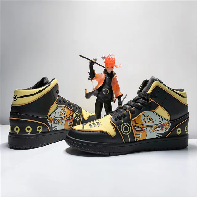 Divat Naruto Anime Alkalmi Cipők Férfiak Vulkanizált Cipő Hip -Komló Férfiaknak Magas Felső Séta - Image 4