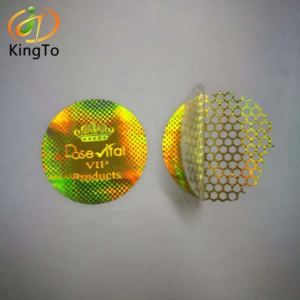 Custom embossing printing self adhesive waterproof holographic label honeycomb tamper proof hologram sticker | Канцтовары для офиса