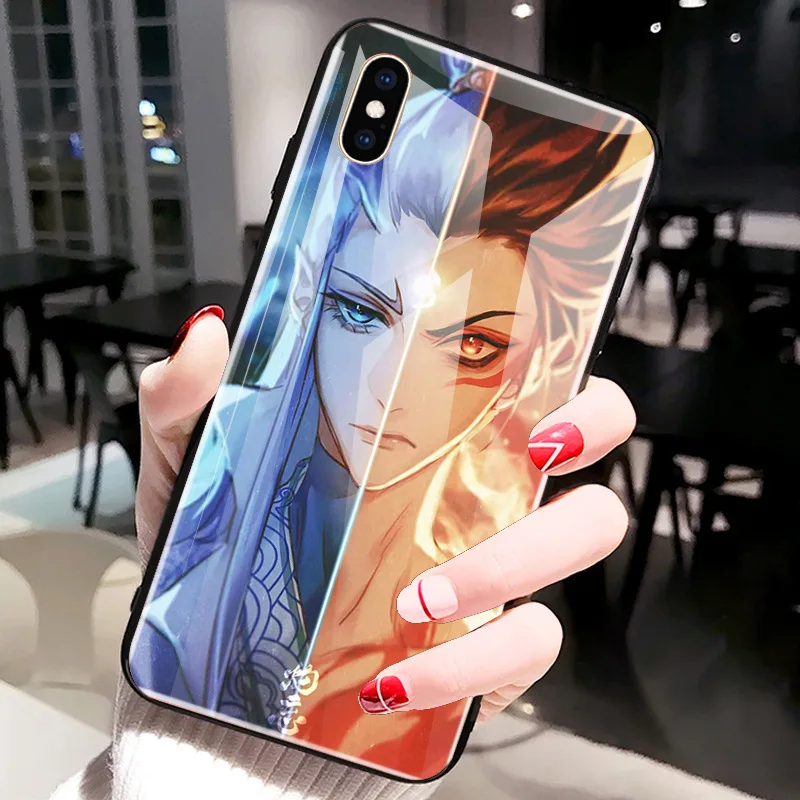 N22 Для iPhone XS MAX XR XS i8 i8 Plus i7 i7 Plus Сказочный защитный чехол из закаленного стекла Nezha для iPhone 6 6s Plus - Цвет: N22