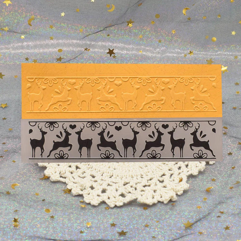 Animal Elk Deer Pattern Plastic Embossing Folder Paper Embossing Stencil Template For Scrapbooking Paper Card Decoration