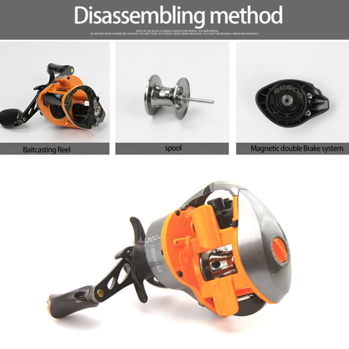 8+1 Bearings Fishing Wheel Magnetic Brake Water Drop Left/Right Hand Fishing Reel&T8