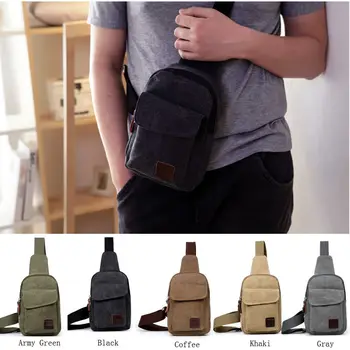 

Fashion Casual Men Chest Pack Canvas Crossbody Bags for Men Shoulder Handbag Travel Cross Body Bag Chest Bags