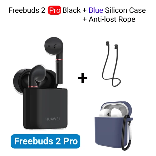 Black case rope Беспроводные наушники huawei Freebuds 2 Pro, Hi-Fi TWS, Bluetooth наушники, водонепроницаемые, IP54, управление нажатием, Беспроводная зарядка - Цвет: Black case rope