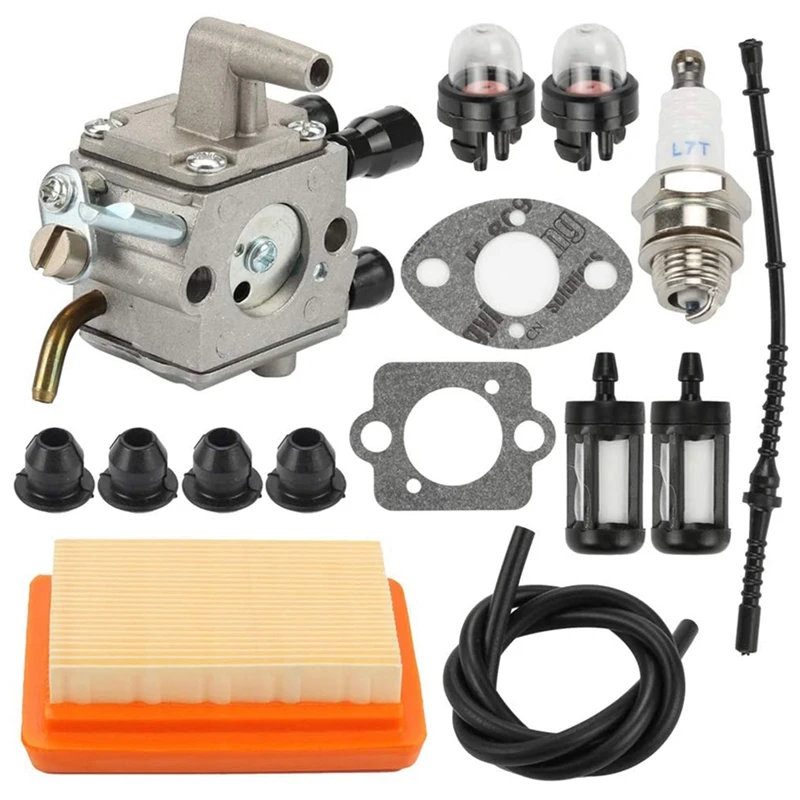 Adefol Vergaser und Zündspule für Stihl FS120 FS200 FS250 FS300 FS350 Serie Trimmer, Vergaser mit Zündspulenmodul Vergaser Dichtungen Ersatzteil Kit 4134-120-0603, 4134-400-1301 Adefol Vergaser und Zündspule für Stihl FS120 FS200 FS250 FS300 FS350 Serie Trimmer, Vergaser mit Zündspulenmodul Vergaser Dichtungen Ersatzteil Kit 4134-120-0603, 4134-400-1301