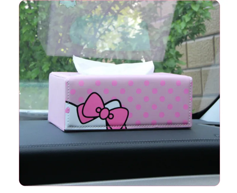 Hello kitty коробка для салфеток для гостиной, спальни, простая креативная Милая мультяшная коробка-держатель для салфеток для автомобиля, столовой, бумажное полотенце