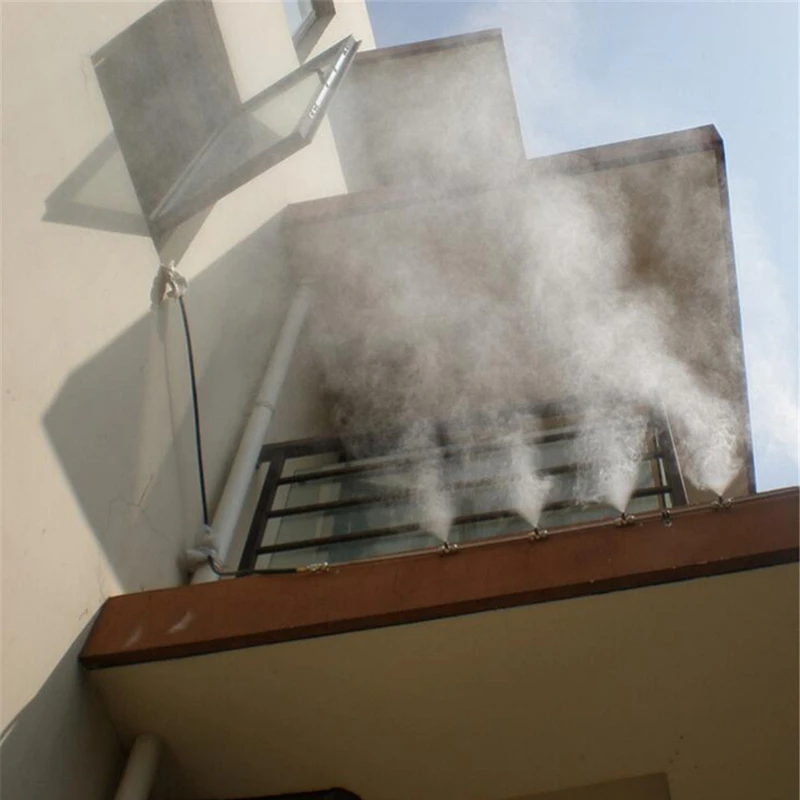 6M Hose Mist Nebulizer Outdoor Garden Misting Atomizing Spray Cooling Suit Nozzle Sprinkler Watering Kits System