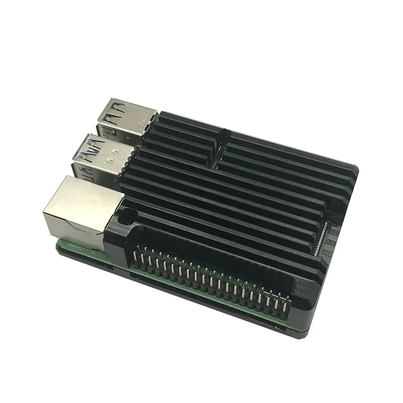 Металлический корпус для Raspberry Pi 4 Model B бронированный Алюминиевый Чехол черный