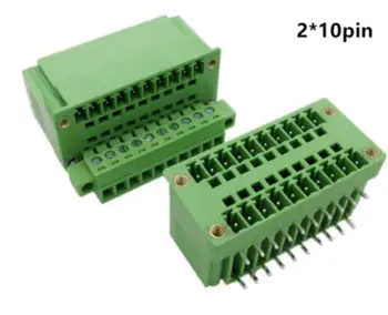

5sets 15EDGRHM 3.81mm 2-12p double flange plug-in terminal with flange 2EDG double row ear socket with plug