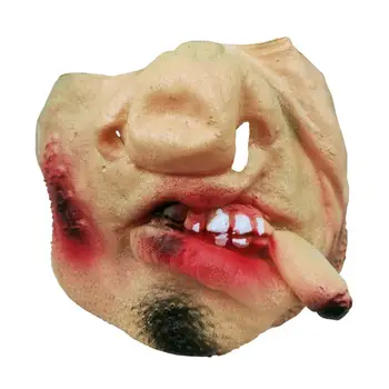 

New Pirate Scary Masks Masquerade Funny Adult Party Mask Latex Clown Cosplay Half Face Horrible Halloween Birthday Party Decor