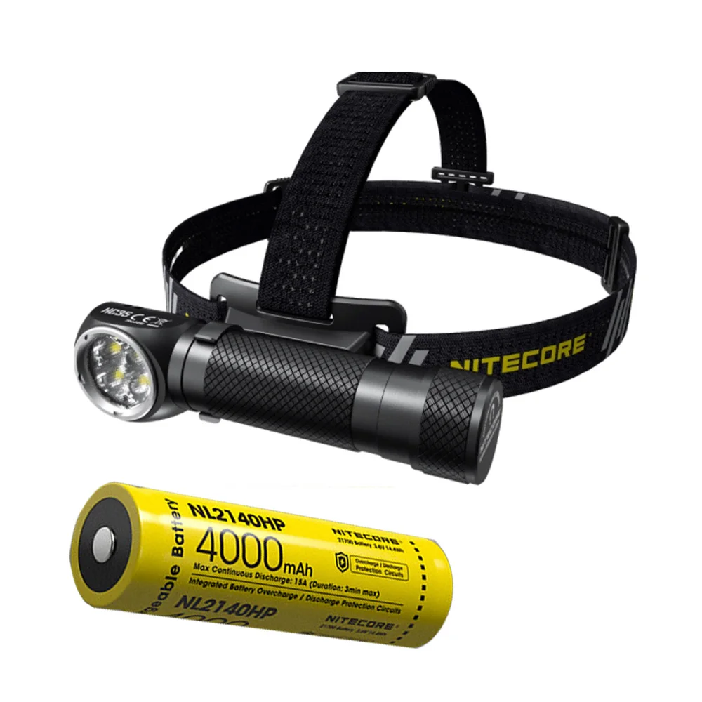 NITECORE HC35 микро-налобный фонарь с зарядкой от USB 4 * XP-G3 S3 светодиоды Макс 2700 люмен луч