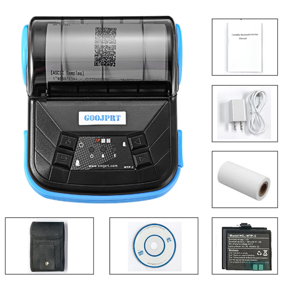 MTP 3 80 мм Мини Bluetooth Портативный беспроводной термопринтер подходит для Android iOS